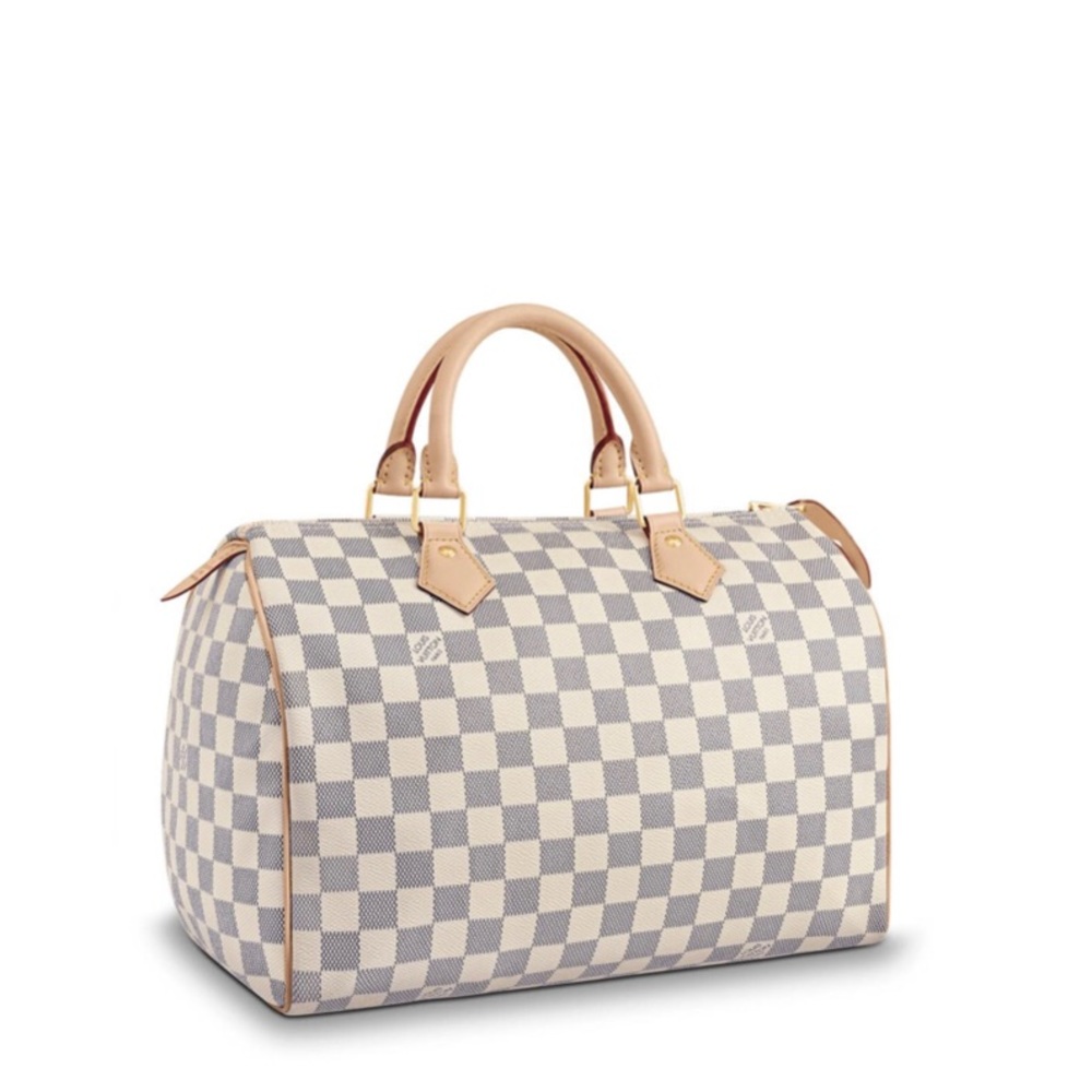 Authentic LOUIS VUITTON Speedy 30 Hand Bag white